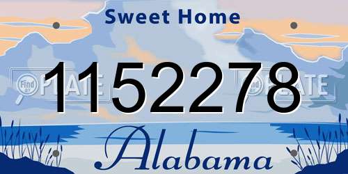 1152278 Alabama License Plate