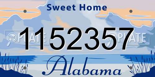 1152357 Alabama License Plate