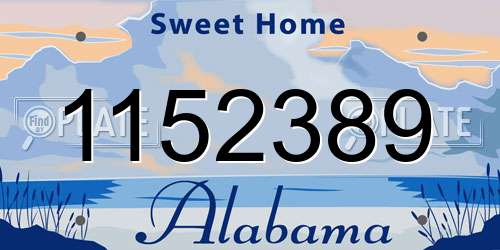 1152389 Alabama License Plate