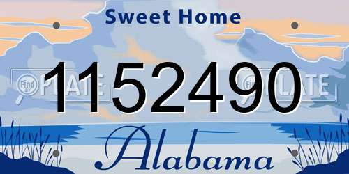 1152490 Alabama License Plate