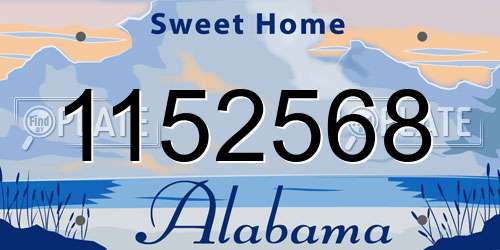1152568 Alabama License Plate