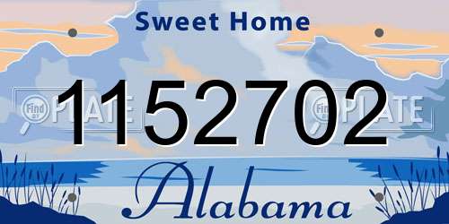 1152702 Alabama License Plate