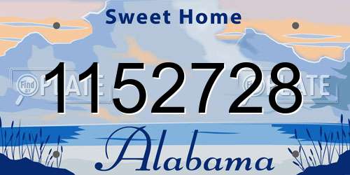 1152728 Alabama License Plate