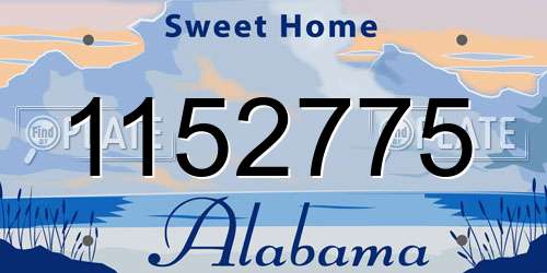 1152775 Alabama License Plate