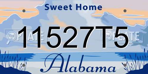 11527T5 Alabama License Plate