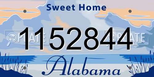 1152844 Alabama License Plate