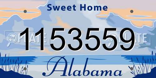 1153559 Alabama License Plate