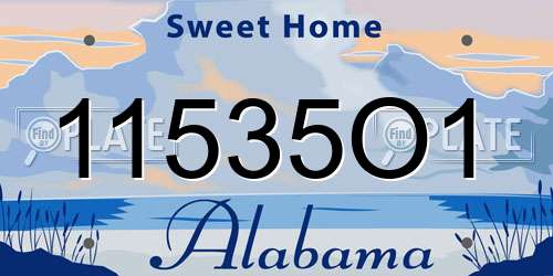 11535O1 Alabama License Plate