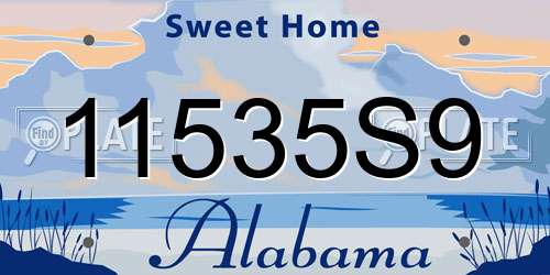 11535S9 Alabama License Plate