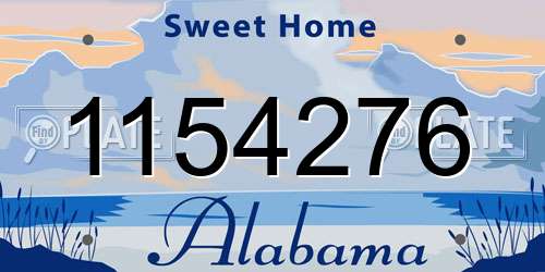 1154276 Alabama License Plate