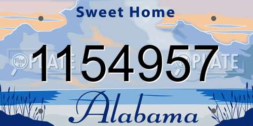 1154957 Alabama License Plate