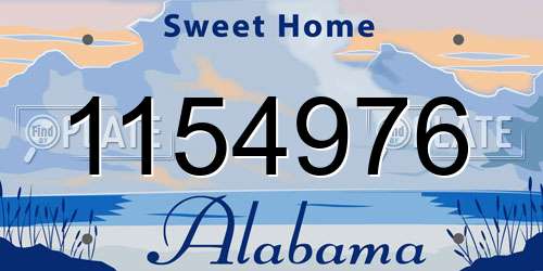 1154976 Alabama License Plate