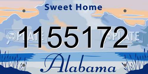 1155172 Alabama License Plate