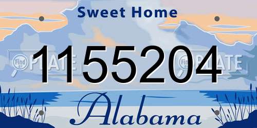 1155204 Alabama License Plate