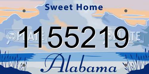 1155219 Alabama License Plate