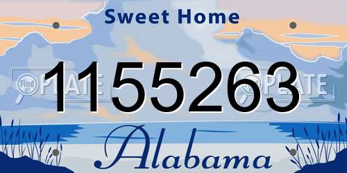 1155263 Alabama License Plate
