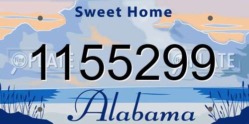 1155299 Alabama License Plate