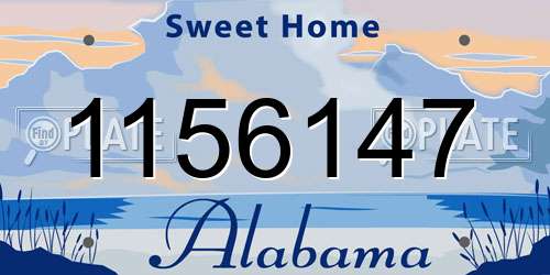 1156147 Alabama License Plate