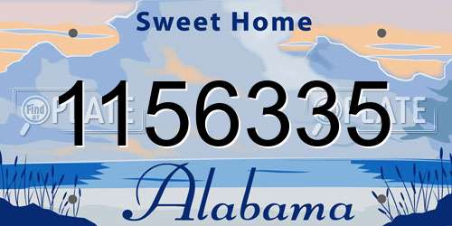 1156335 Alabama License Plate