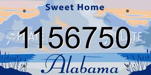 1156750 Alabama License Plate