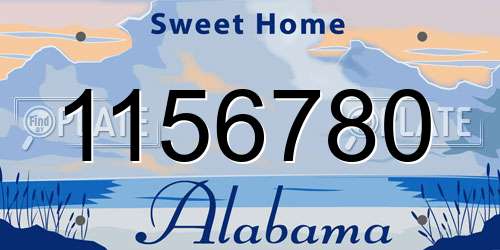 1156780 Alabama License Plate