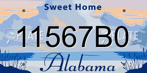 11567B0 Alabama License Plate