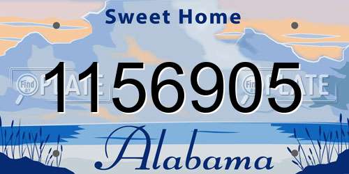 1156905 Alabama License Plate