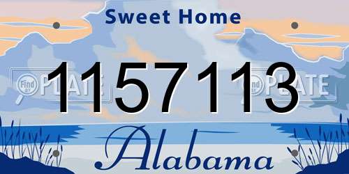 1157113 Alabama License Plate