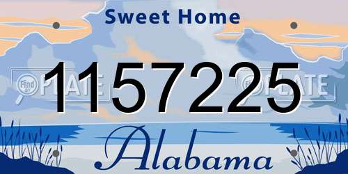 1157225 Alabama License Plate