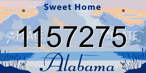 1157275 Alabama License Plate