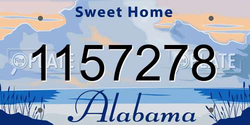 1157278 Alabama License Plate