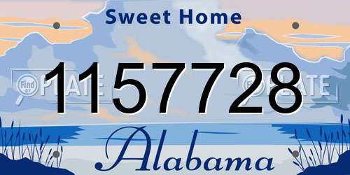 1157728 Alabama License Plate