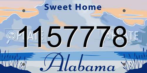 1157778 Alabama License Plate