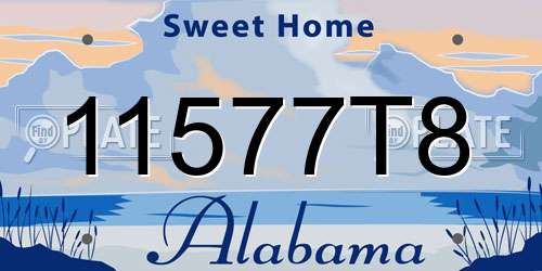 11577T8 Alabama License Plate
