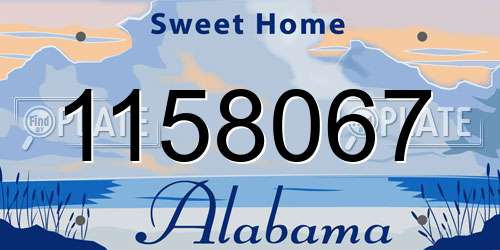 1158067 Alabama License Plate