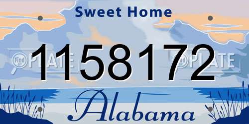 1158172 Alabama License Plate