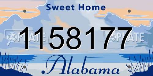 1158177 Alabama License Plate