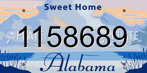 1158689 Alabama License Plate