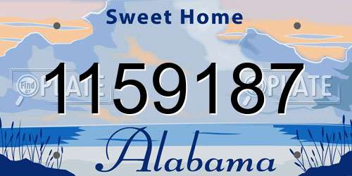 1159187 Alabama License Plate