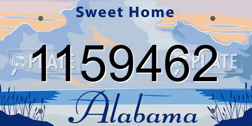 1159462 Alabama License Plate