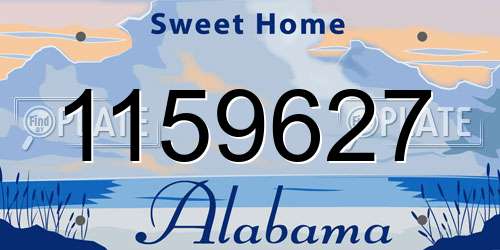 1159627 Alabama License Plate