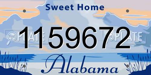 1159672 Alabama License Plate