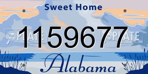 1159677 Alabama License Plate