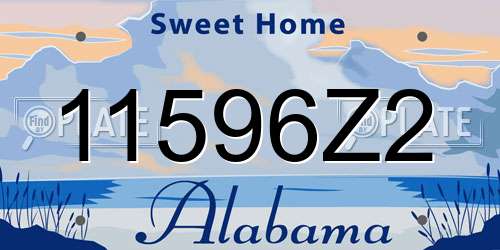 11596Z2 Alabama License Plate