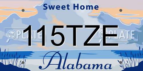 115TZE Alabama License Plate