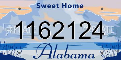 1162124 Alabama License Plate