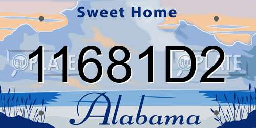 11681D2 Alabama License Plate