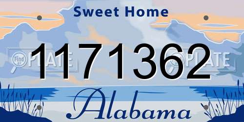 1171362 Alabama License Plate