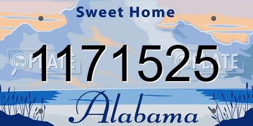 1171525 Alabama License Plate