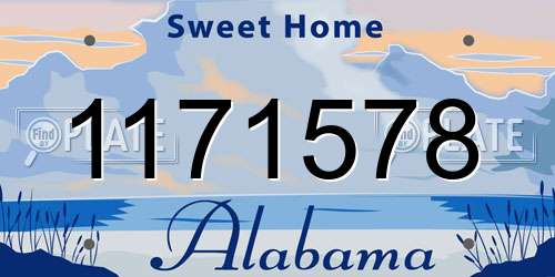 1171578 Alabama License Plate